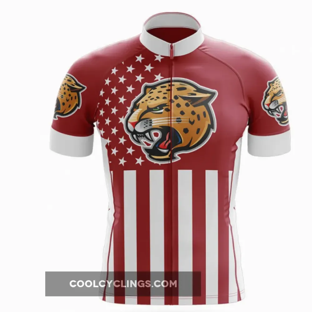 Indiana University-Purdue University Indianapolis USA Cycling Kit Full Set American Flag Leopard Red/White/Black
