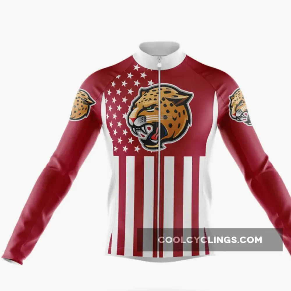 Indiana University-Purdue University Indianapolis USA Cycling Kit Full Set American Flag Leopard Red/White/Black