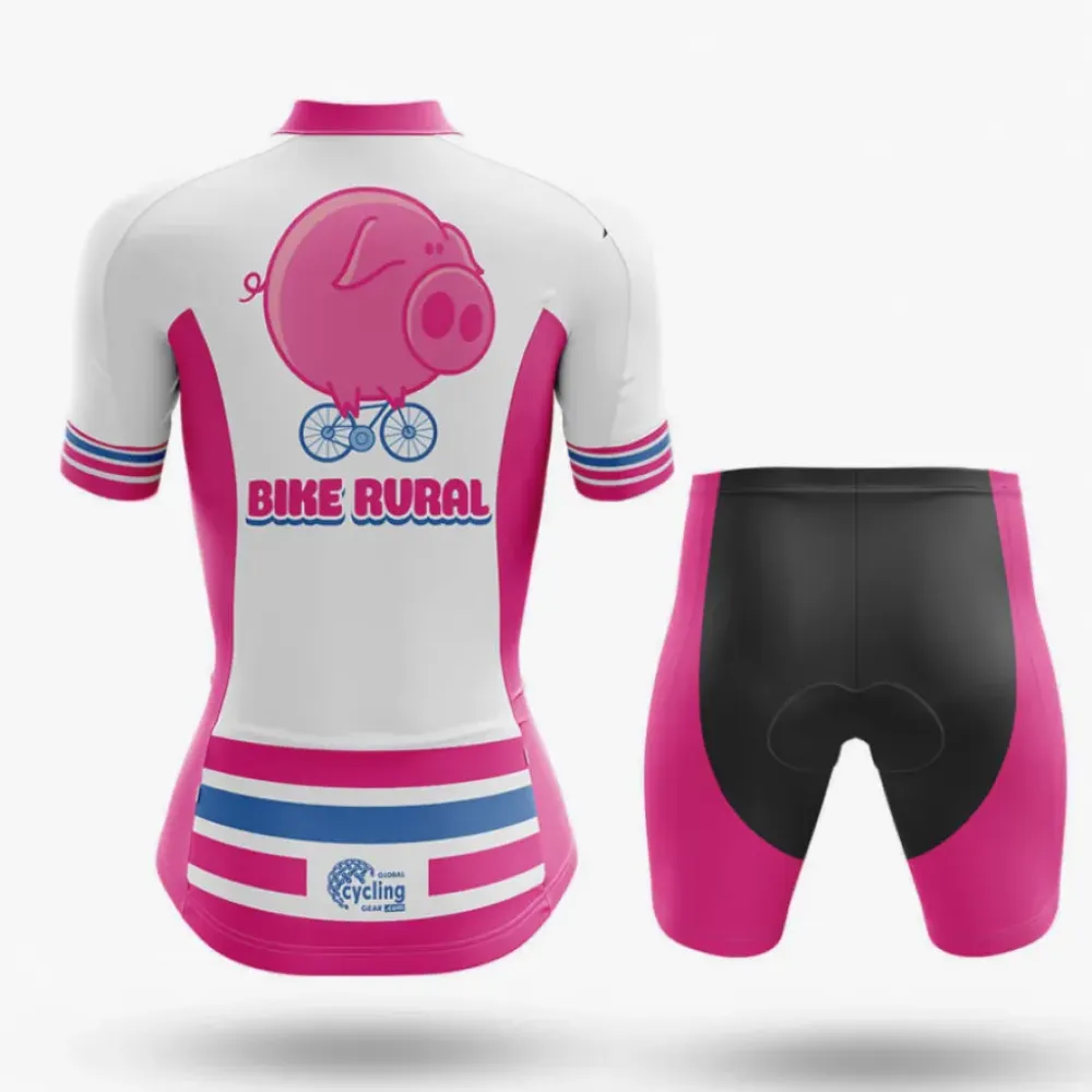 Bike Rural Women's Cycling Kit Rural Rider Pink/White/Blue