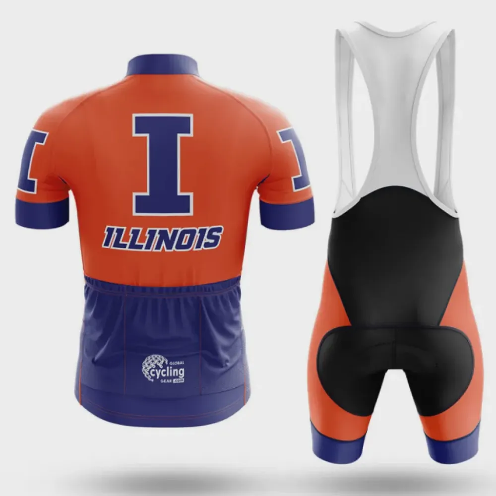 Illinois Cycling Kit Full Set Blue/Orange/White