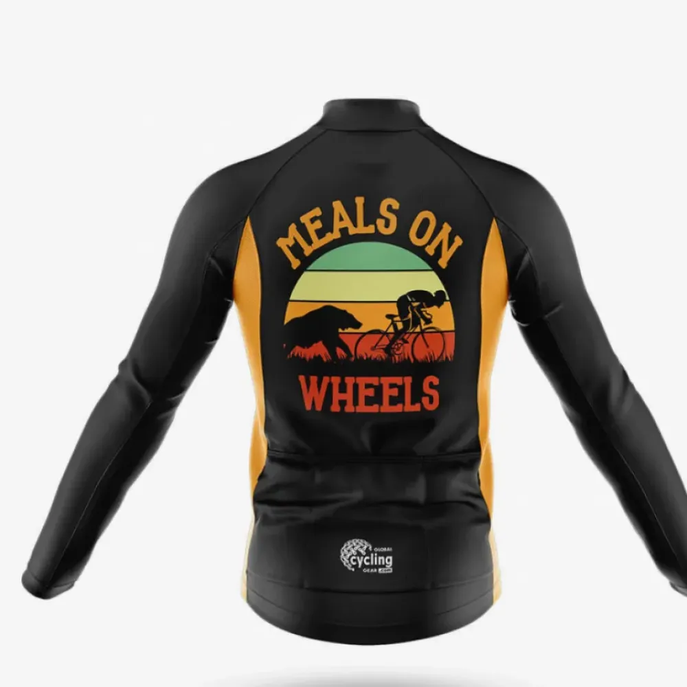 Meals On Wheels Cycling Jersey Ver.2 Retro Sunset Black/Gold/Red