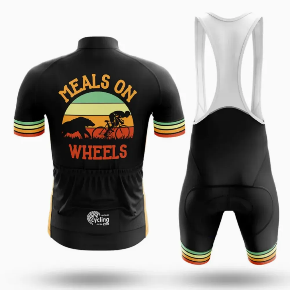 Meals On Wheels Cycling Jersey Ver.2 Retro Sunset Black/Gold/Red