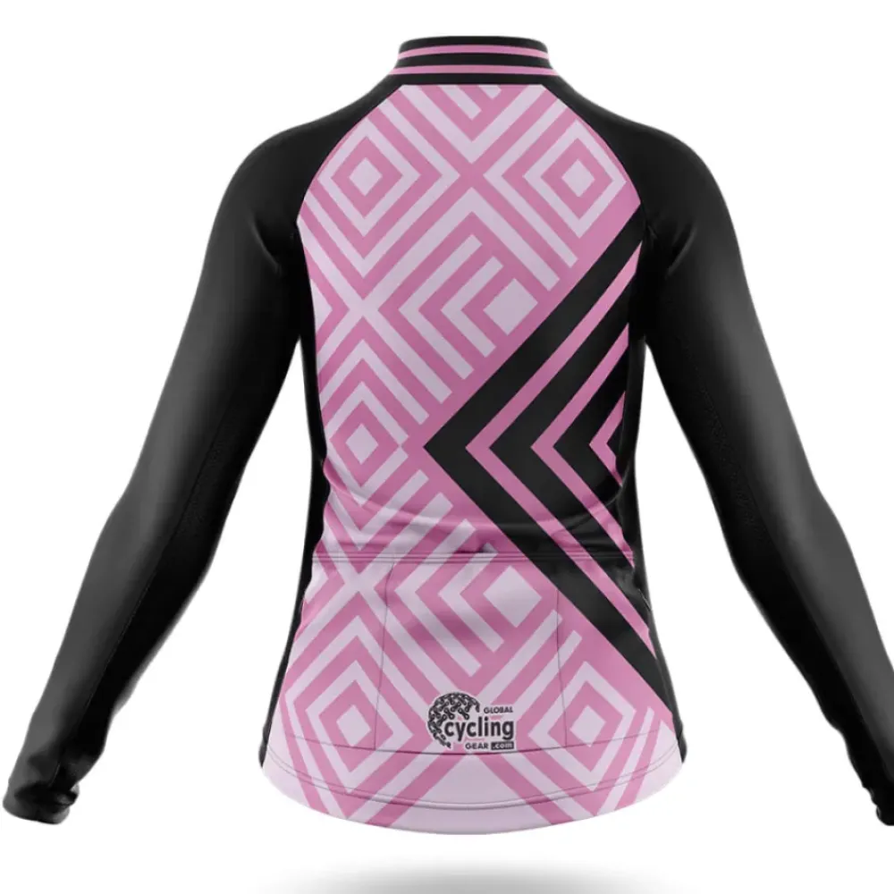 Pink Stripes Cycling Shorts Black/Purple/Gray