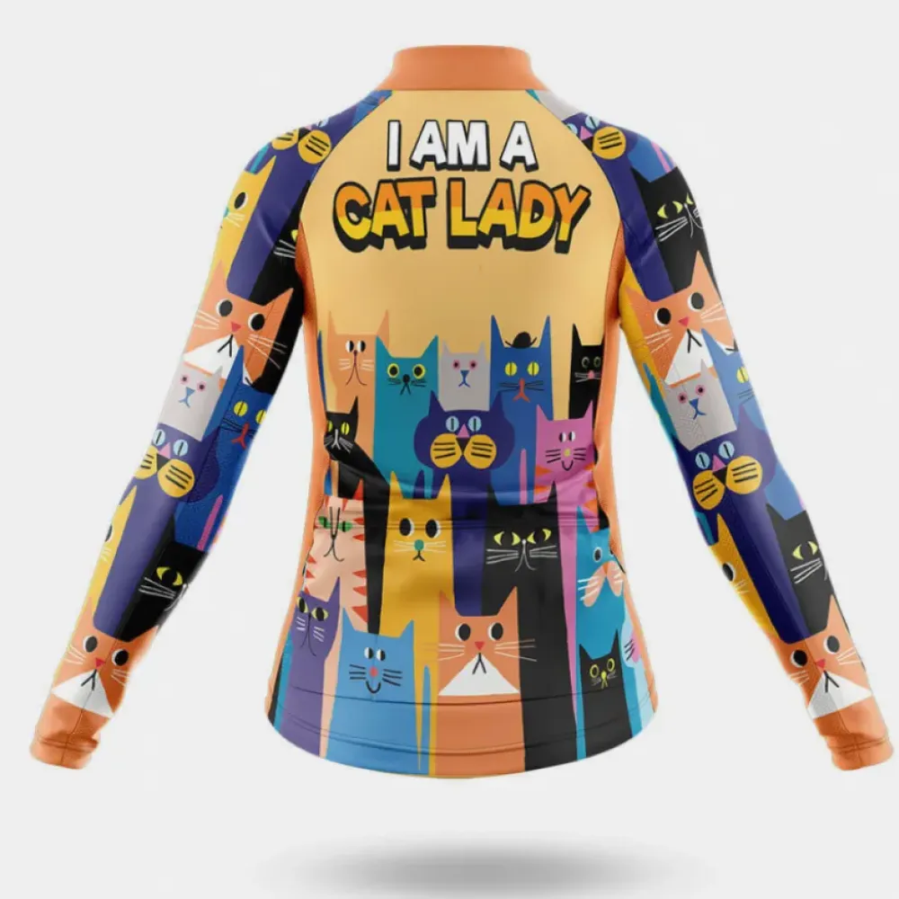 Cat Lady Cycling Kit I Am A Cat Lady Orange/Purple/Black