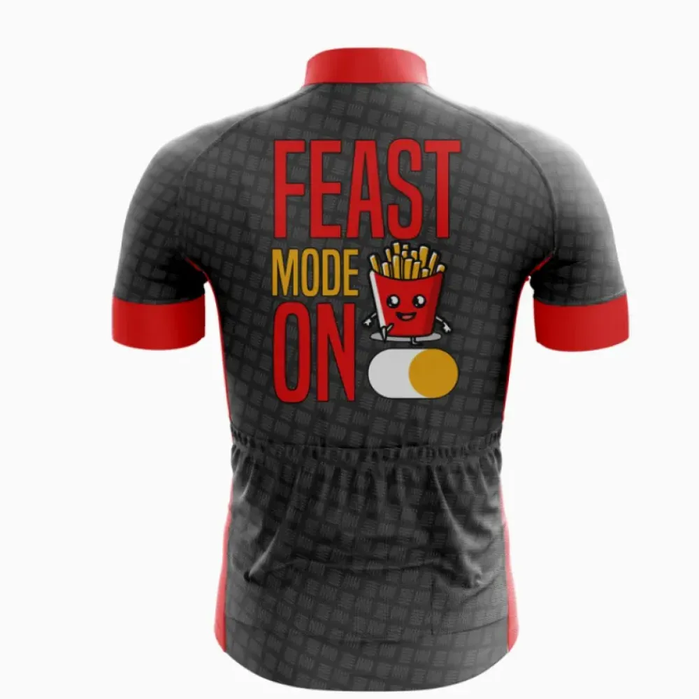 Feast Mode Cycling Jersey Red/Black/Grey