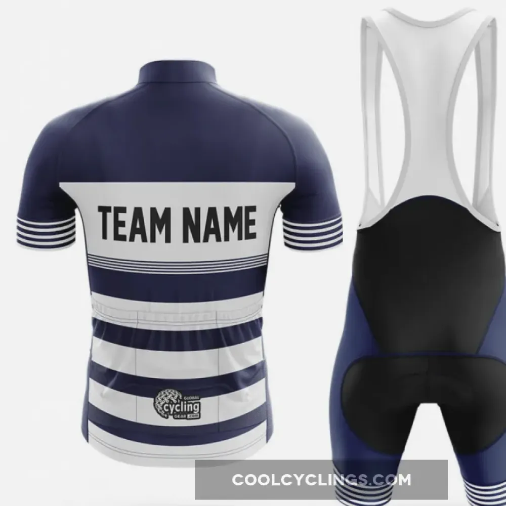 Cycling Bibs S13 Custom Team Name Navy/White/Black