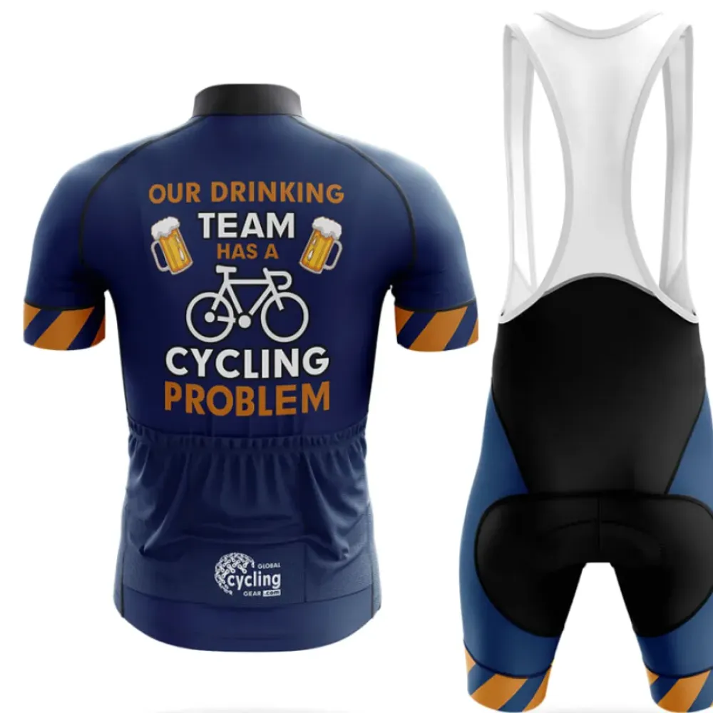 Cycling Kit Drinking Team Navy/Orange/White