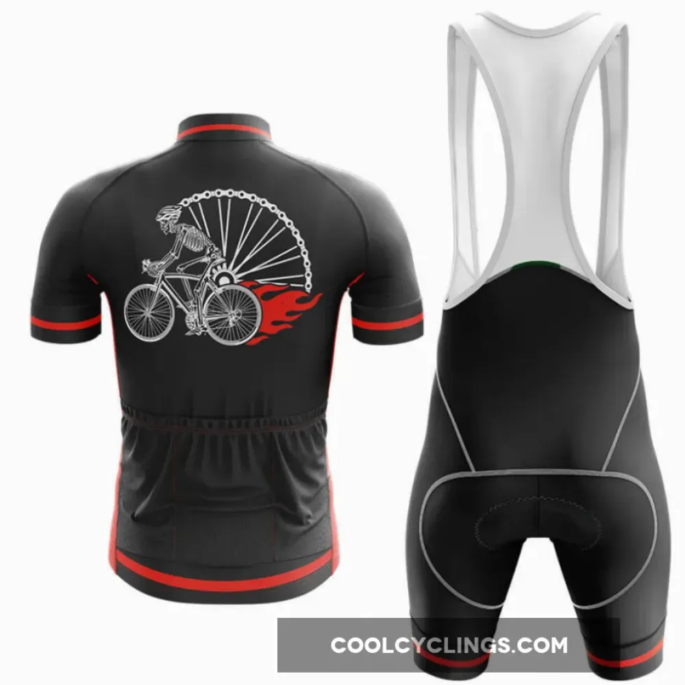 Ride Or Die Cycling Bibs Ver.2 Premium Comfort Black/Red/White