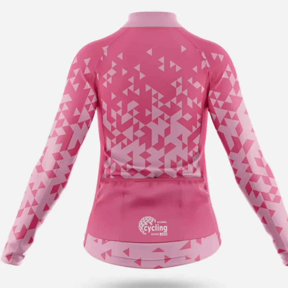 Women's Cycling Kit Pinky Pink/Black/Purple
