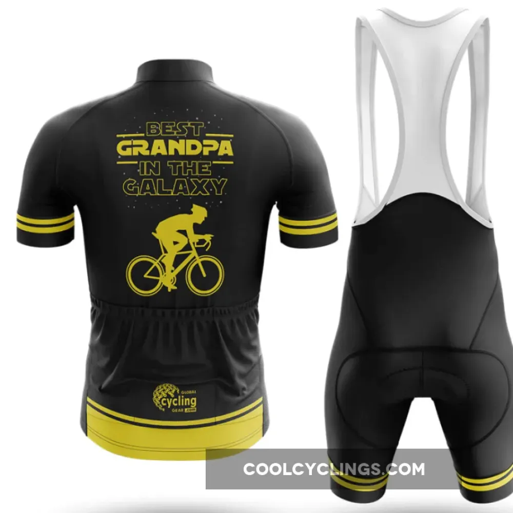 Best Grandpa Cycling Jersey Black/Yellow/Grey