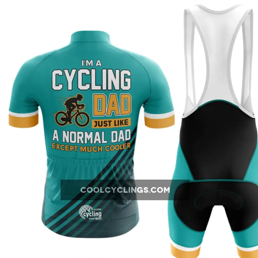 Dad Cycling Bibs Ver.2 Comfortable Fit Teal/Black/Yellow