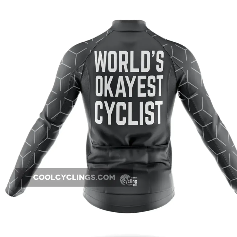 Cycling Jersey World's Okayest Cyclist Black/Gray/White