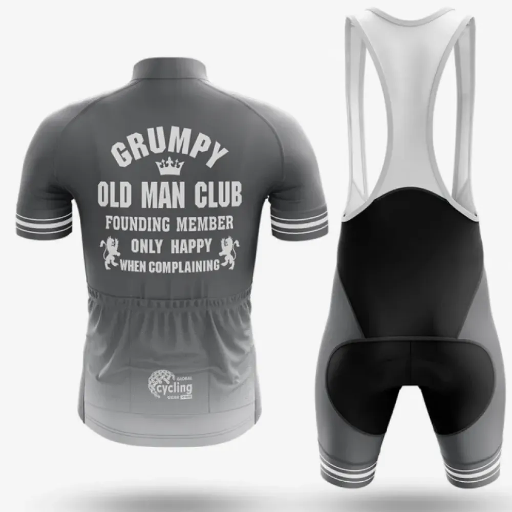 Cycling Kit Grumpy Old Man Club Gray/Black/White