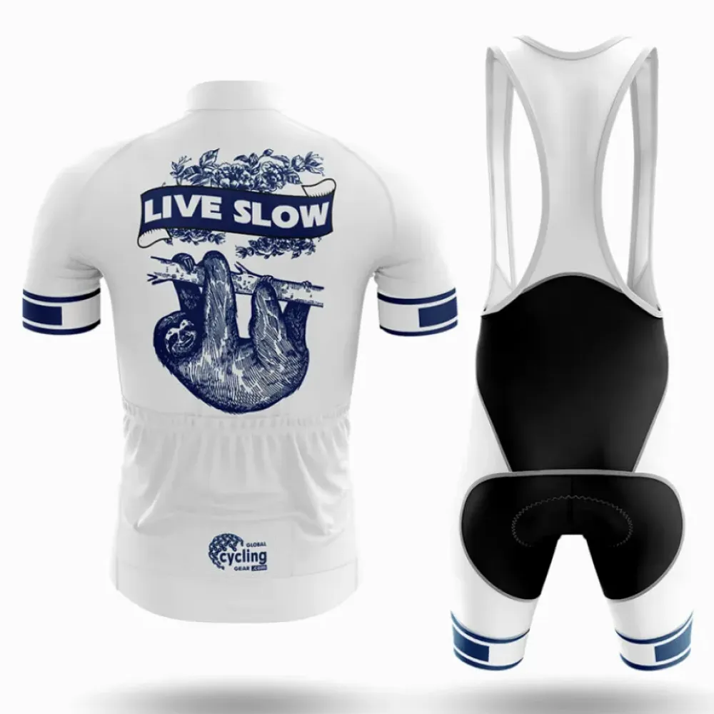 Cycling Kit Live Slow White/Black/Dark Blue