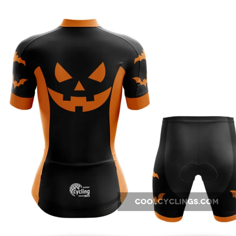 Women's Cycling Kit Pumpkin Face Black/Orange/Grey