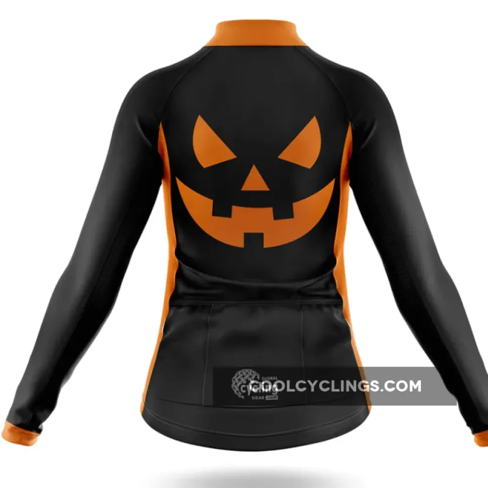 Women's Cycling Kit Pumpkin Face Black/Orange/Grey