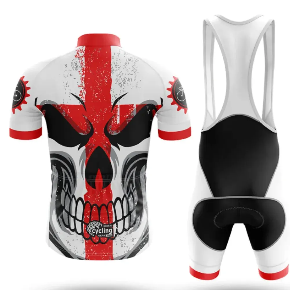 Cycling Kit Skull Cross White/Red/Black