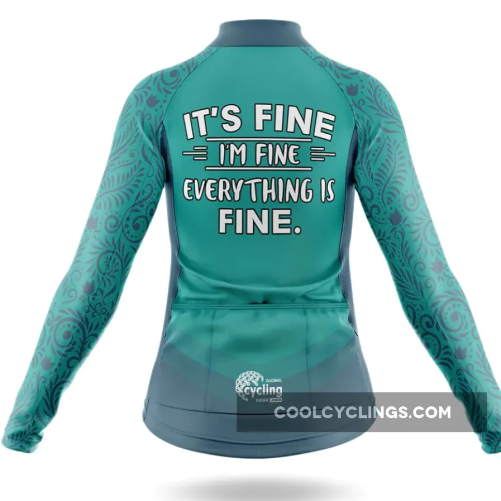 Cycling Jersey It's Fine Teal/Blue/Purple