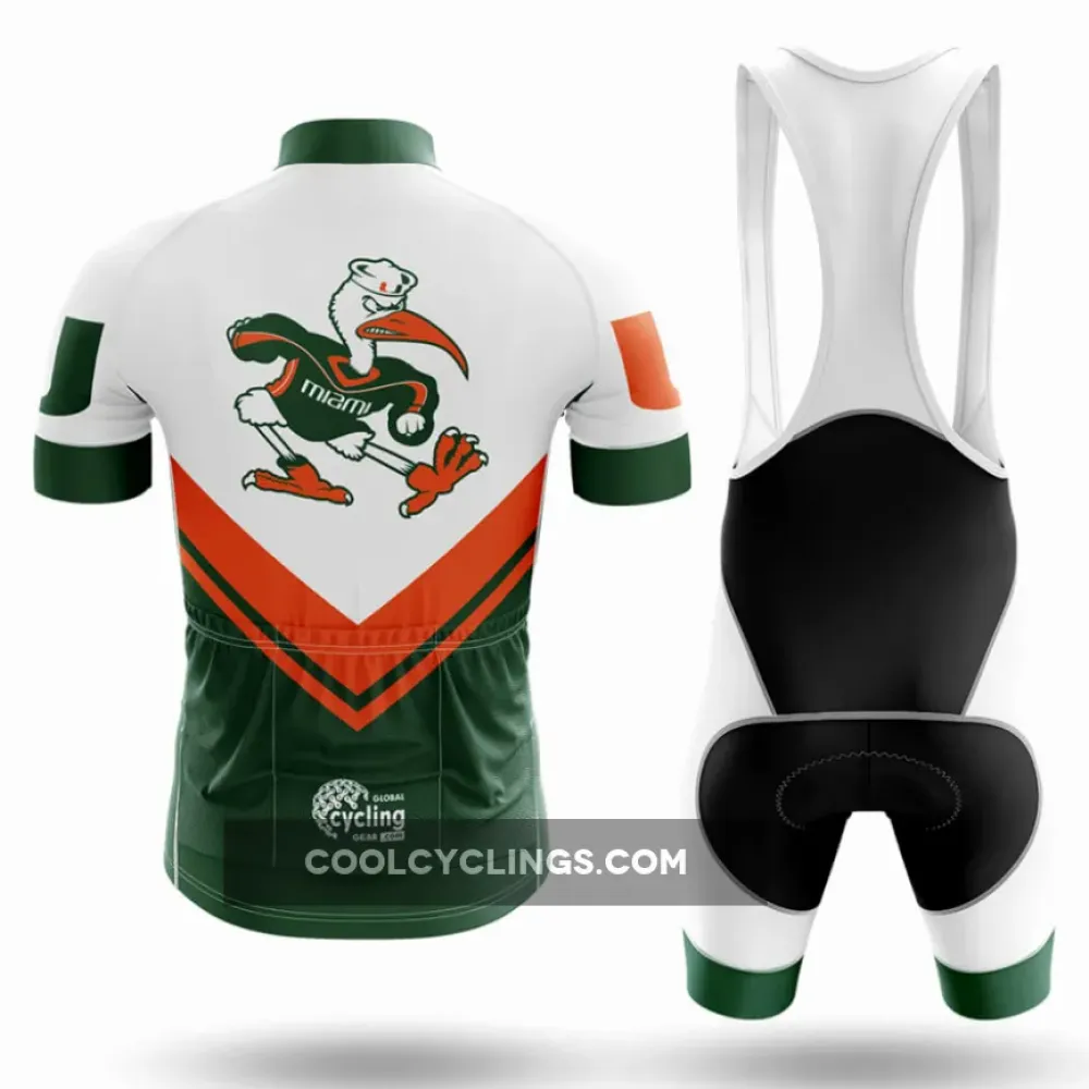 Miami Hurricanes Cycling Kit Full Set Green/White/Orange
