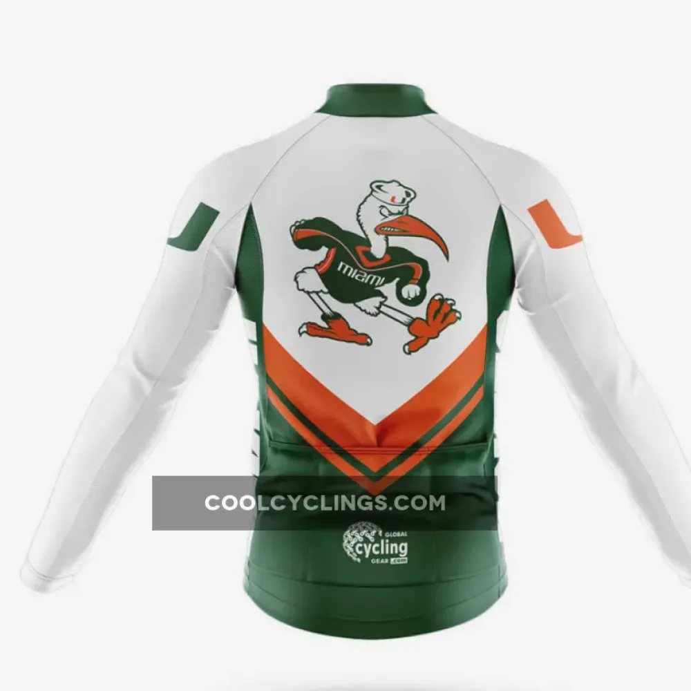 Miami Hurricanes Cycling Kit Full Set Green/White/Orange