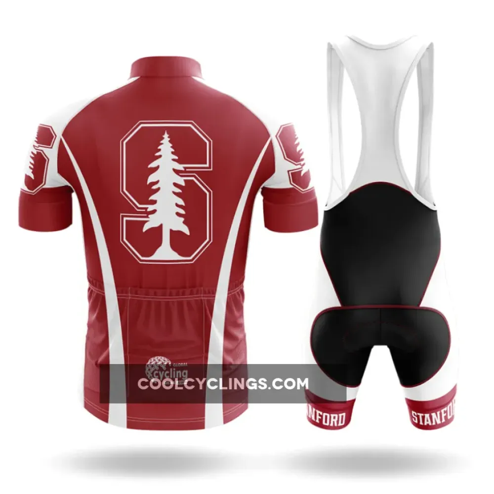Stanford Cycling Bibs Performance White/Black/Crimson