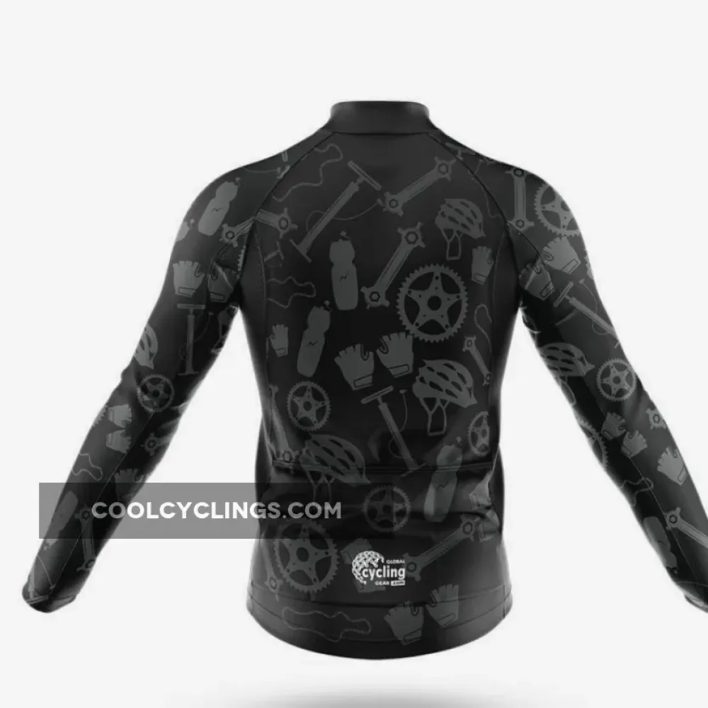 Keep Calm Cycling Jersey Black/White/Grey