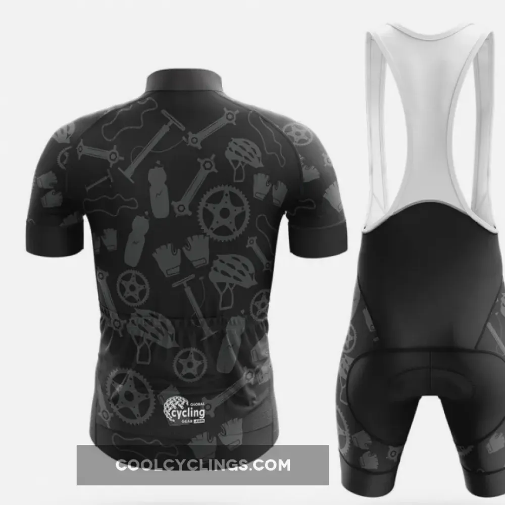 Keep Calm Cycling Jersey Black/White/Grey