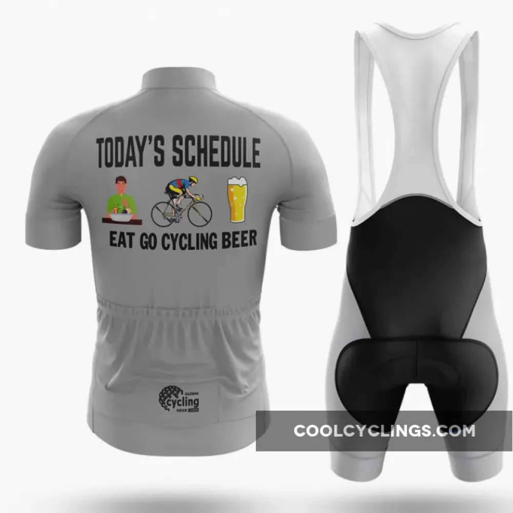 Cycling Jersey Schedule Gray/Black/White