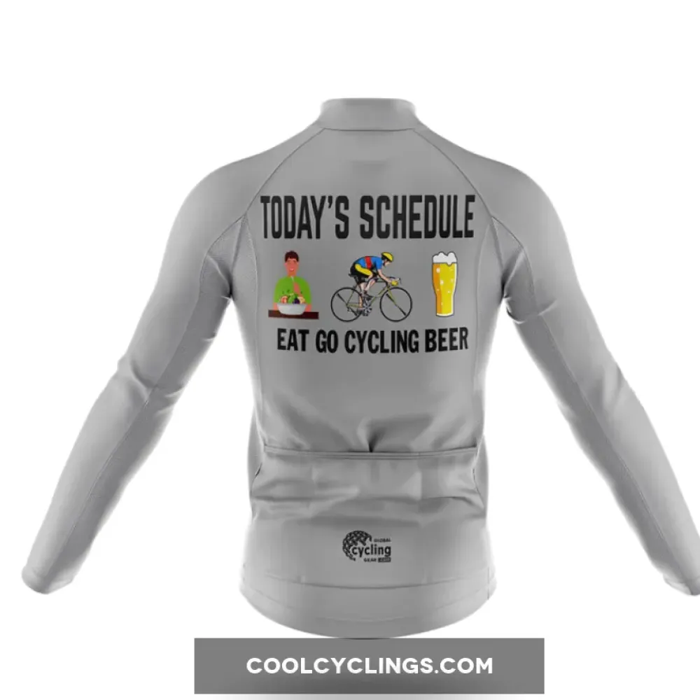 Cycling Jersey Schedule Gray/Black/White